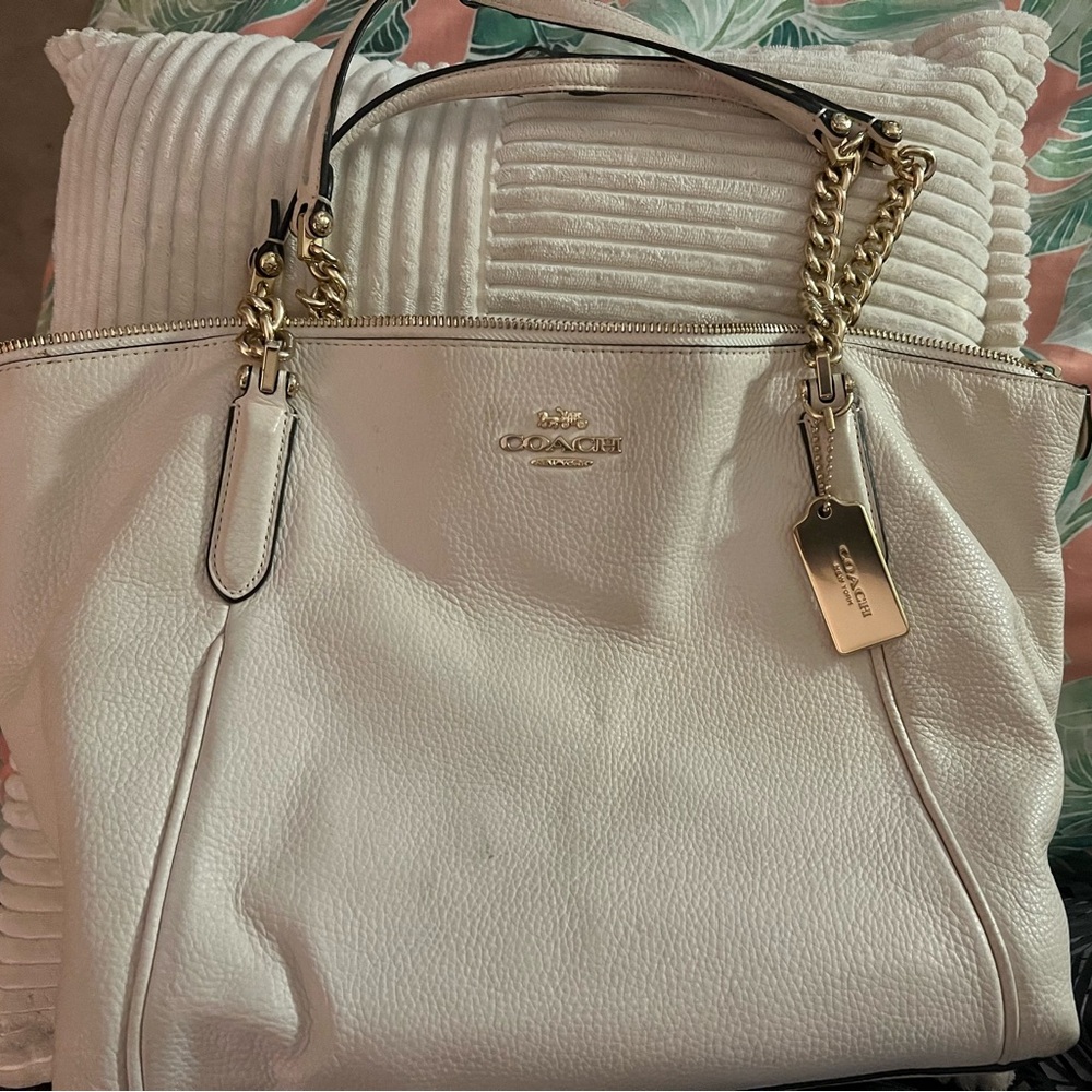 Coach Ava chain tote lovingly used